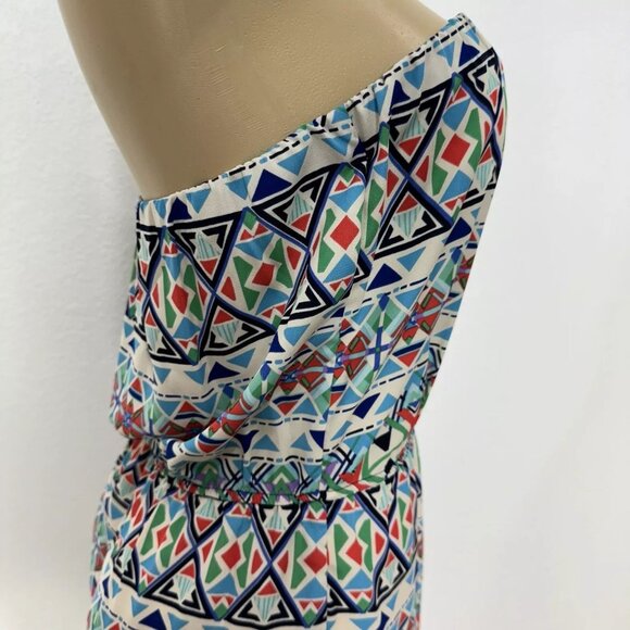 GLAM Multicolor Off The Shoulder Pullover Polyester Dress Womens Size M Casual - Picture 2 of 2